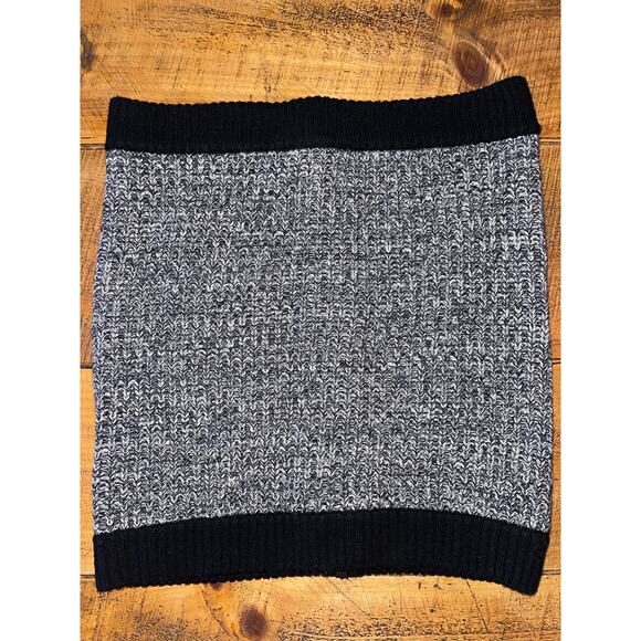 Lululemon Falling Freely Black Gray Merino Wool Neck‎ Warmer Scarf Zip Up - Picture 5 of 9